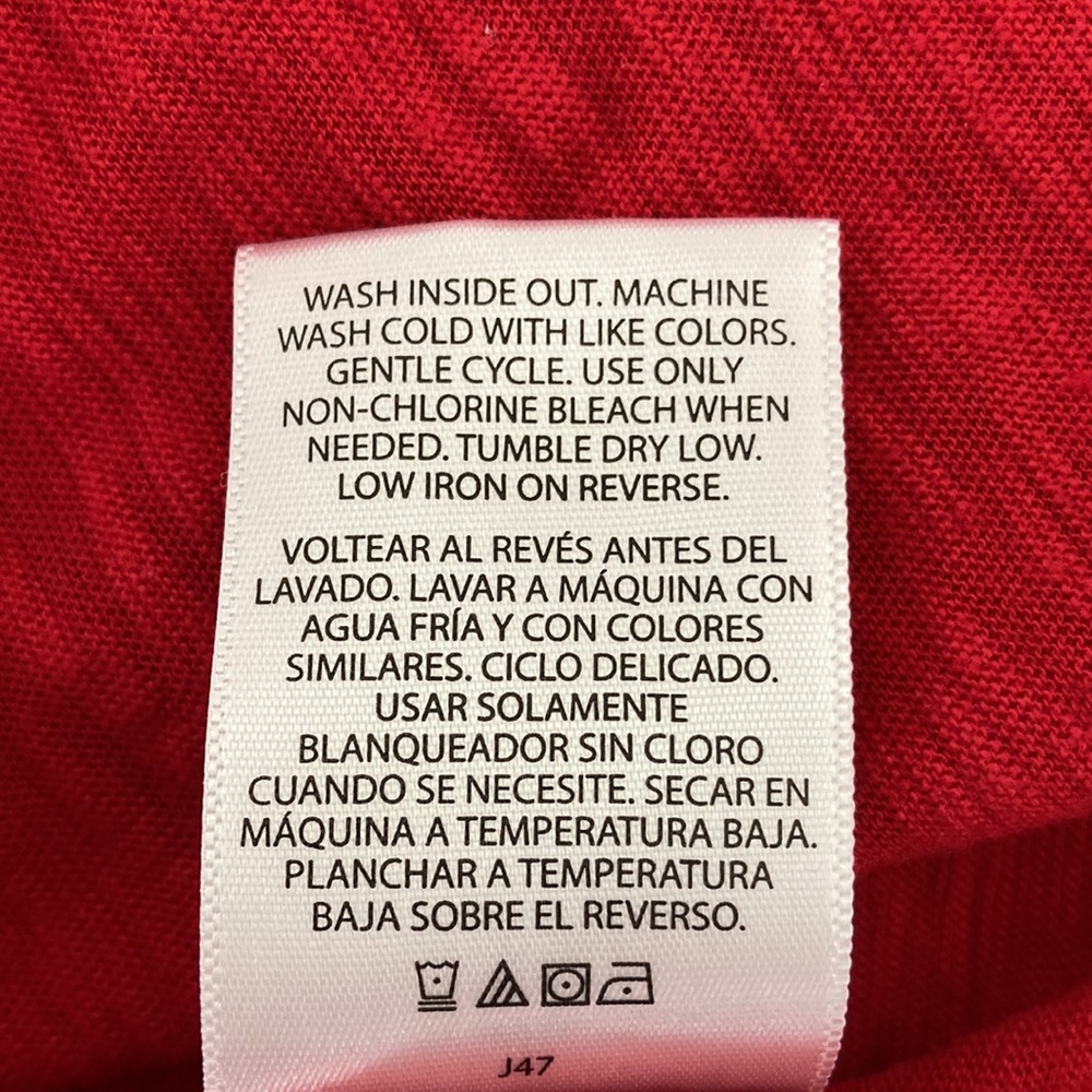 Time and Tru Red Boho Embroidered Linen BlendTop - Picture 10 of 10